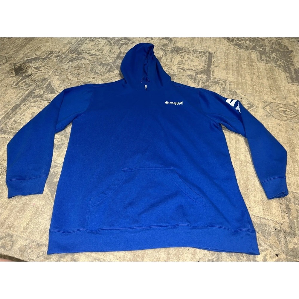 MAGELLAN Outdoors Loose Fit Blue Hoodie Sweatshirt Pullover‎ Size Large